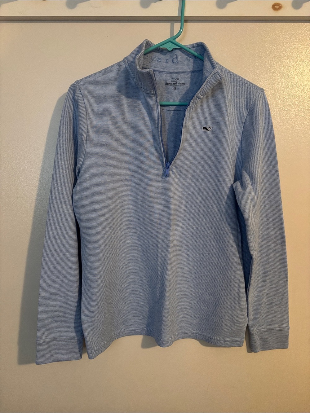 Vineyard Vines Pale Blue Quarter-Zip Pullover